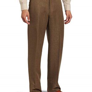 J Braxx by Ballin NWT Expandable Waist Men's Dress Pants, Tan - Drk Beige 34